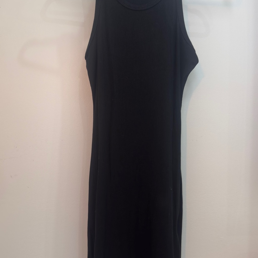 Basic and Elegant Black  Sleeveless Dress